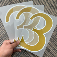 Etiquetas Personalizadas al por Mayor para Camisetas de Fútbol, Número, Letra y Nombre para Transferencia Térmica, Diseños de Etiquetas para Equipos de Fútbol, Prendas Impermeables