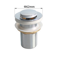 WaiiHO 020 Siphon de lavabo en laiton au design moderne, 3 pouces, sans trop-plein, pour salles de bain, baignoires et éviers d'hôtels