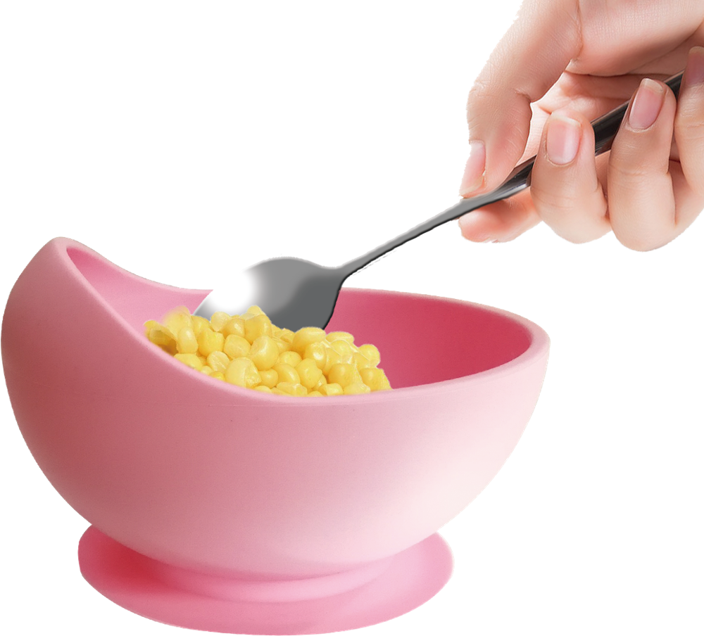 Slip silicone no food grade's singing bowl with suction cup base and molding trim fit living aids for ages