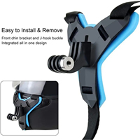 Support de fixation pour mentonnière de casque de moto pour GoPro Hero 10/9/8/7/(2018)/6/5, DJI Osmo Action 2, Insta360