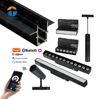 Système de lampe sur Rail magnétique encastrée, 36/48V, lampe linéaire à intensité modulable et pliable, Spot magnétique pour magasin