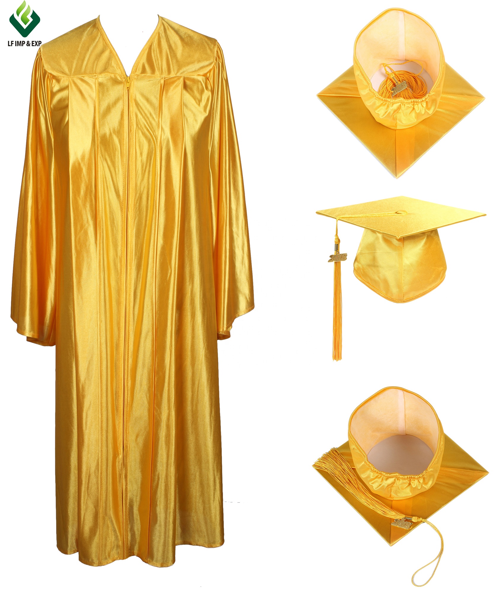 Wholesale graduation gown and cap degree clothes.graduation stole.graduation honor cord gown