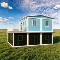 Maison conteneur détachable à 2 étages, villa conteneur en kit, panneau sandwich, maison préfabriquée modulaire empilable personnalisée, mini-maison hôtel