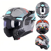 Casque de moto modulaire LS2 FF910 ADVANT2 à double visière anti-buée, design inversé à 180 degrés, état neuf