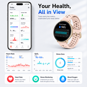สมาร์ทวอทช์ <span class=keywords><strong>V3</strong></span> 1.32 AMOLED GPS พร้อมเข็มทิศ, บารอมิเตอร์, กันน้ำ 5ATM, แบตเตอรี่ใช้งานได้ 8 วัน, ติดตามการออกกำลังกายและการนอนหลับ, วัดอัตราการเต้นของหัวใจ, SpO2 - Product Image 4