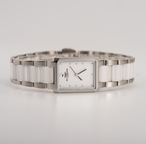 Orologi al quarzo con quadrante rettangolare da <span class=keywords><strong>donna</strong></span> <span class=keywords><strong>orologio</strong></span> da coppia in ceramica nera bianca impermeabile 2023 Reloj - Product Image 1