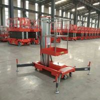 Piattaforma di Sollevamento Idraulica a Colonna Singola, Elevatore Aereo Portatile, Piattaforma di Lavoro Aerea Stabile, Ascensore Verticale Industriale per Persone