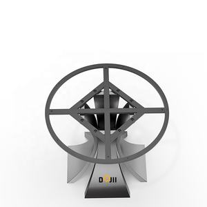 طاولة على شكل تيوليب ملتوية قاعدة معدنية قاعدة تراستل ببودرة معدنية سوداء قاعدة طاولة بوق فولاذية مغلفة - Product Image 3