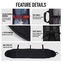 Sac de snowboard pliable pour les voyages en avion, sac de ski imperméable avec fermeture éclair, sangles en velcro, boucle de poitrine pour les voyages de ski hivernaux