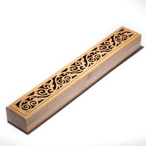 Bamboo Incense Box Rectangular Carved Hand <b>Made</b> Storage For Sandalwood Agarwood Incense <b>Sticks</b> - Product Image 2