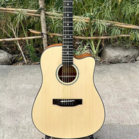 Aiersi Brand Wholesale Price 41 Inch String Instrument Cutaway Spruce Mahogany Body Dreadnought OMBody Acoustic Guitar