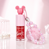 Livraison Rapide Brillant à Lèvres Smile Handle OEM Marque Privée Gel Scintillant Rouge Tête de Brosse Souple Léger Retouche Quotidienne
