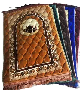 Custom Turkish High Quality Quilted Sejadah Thick Foam Padded Prayer Mat Muslim Islamic Prayer Rug Mat