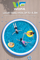Outdoor Schmetterlingsförmiger und Runder PVC Aufblasbarer Swimmingpool für Erwachsene und Kinder Großer Wasser-Spiel- und Planschpool