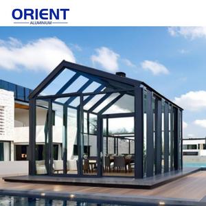 Techo retráctil eléctrico para sala de sol, recinto telescópico para patio, casa moderna de cristal, diseño libre disponible OEM - Product Image 4