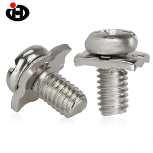 Tornillos de combinación de <span class=keywords><strong>cabeza</strong></span> <span class=keywords><strong>redonda</strong></span> cruzada <span class=keywords><strong>Cabeza</strong></span> plana con tornillos de junta Junta cuadrada Tornillos SEMS - Product Image 3