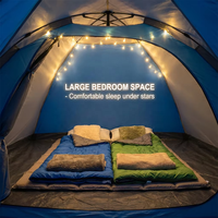 Tente de camping automatique JADE PEAK 205, polyester, fibre de verre, une chambre, imperméable, pour 1 à 2 personnes, abri extérieur