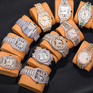Luxury Hip Hop Jewelry Bnad Wrist Custom Case Micro Paved VVS Moissanite <strong>Diamond</strong> Iced Out Mechanical <strong>Watch</strong> for Men - Product Image 2