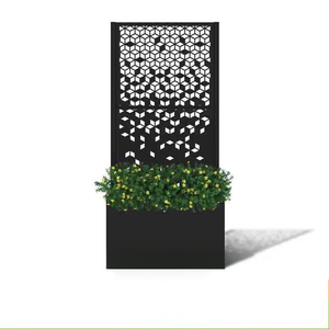 Jardinière en métal galvanisé Forson avec treillis et roues, hauteur 6 pieds, pour <span class=keywords><strong>la</strong></span> maison et le jardin, <span class=keywords><strong>service</strong></span> de modélisation 3D - Product Image 2