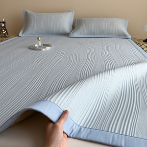 Cooling Mat Three Piece Set 1.2m 1.5m 1.8m Bed Viscose Ice <b>Silk</b> Washable Foldable For Infants Children Adults Elderly Pregnant - Product Image 1