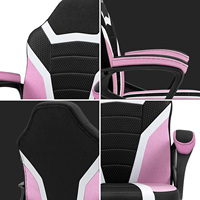 Chaise de jeu ergonomique inclinable en cuir rose Anji de haute qualité, personnalisée, pour filles et enfants