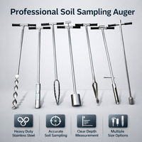 Sonde d'échantillonnage de sol robuste en acier inoxydable de 12 pouces avec poignée en T pour l'entretien des pelouses, les soins des plantes et les machines agricoles