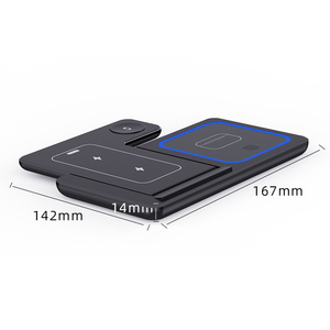 Estación de Carga Inalámbrica Plegable <span class=keywords><strong>3</strong></span> en 1, Soporte de Carga Rápida para iPhone, iWatch y <span class=keywords><strong>AirPods</strong></span> - Product Image 6