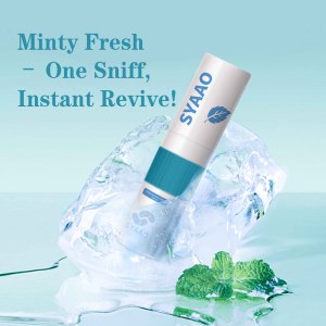 OEM SYAAO inhalador nasal doble raíz de jengibre geranio menta PP plástico + mecha de algodón cuidado de la salud Cuidado Personal respiración fresca - Product Image 3