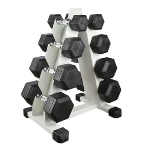 Hex Dumbbell Non - Slip Handle Hexa Dumbbell Rubber Weight Encased Solid Weights Gym Equipment 2.5 Kg to 40 Kg
