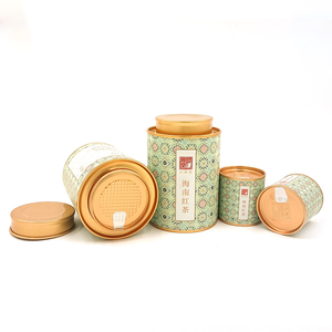 Packaging Tube Metal Xiamen Factory Aluminum Foil Paper Food Tea Packaging Cylinder Boxes/Rigid Kraft Tube Packaging With Metal Aluminum Lid