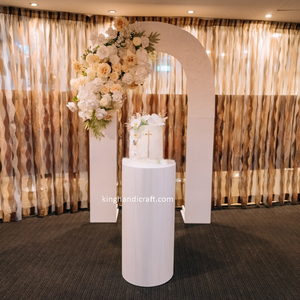 Custom Size Handmade Wooden Pedestal Plinth <b>Stand</b> Solid Wood for Flower <b>Vase</b> Cake Display New Arrival Elegant Modern Wholesale - Product Image 2