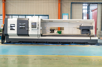 Torno CNC de Cama Plana de Alta Resistencia, Máquina de Torneado Horizontal de Alta Precisión para Piezas Metálicas Grandes, Mecanizado de Ejes y Discos