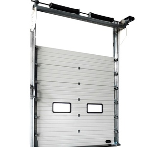 <span class=keywords><strong>Porte</strong></span> sectionnelle automatique robuste à levage vertical avec système de rail, panneau en acier durable, <span class=keywords><strong>porte</strong></span> de garage coupe-vent pour usage commercial - Product Image 1
