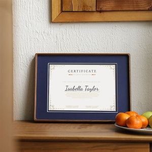 Ludaye Solid Wood Handmade Eco-Friendly Custom Business License <strong>Certificate</strong> <strong>Frame</strong> <strong>A4</strong> Size Tabletop Display Modern Elegant Design - Product Image 1