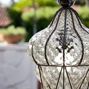 Kaca ditiup buatan Venice pigigitan 35cm pencahayaan dekoratif sempurna untuk desain rumah