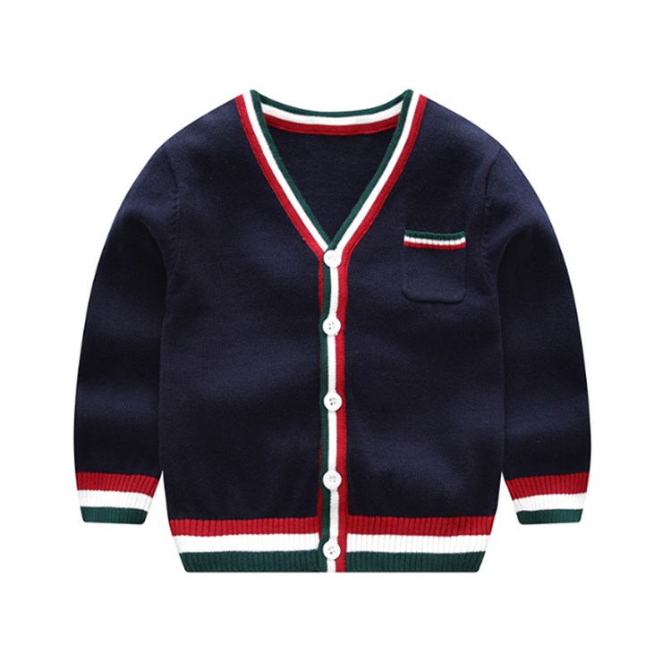 Трикотажный кардиган с длинным рукавом и V-образным вырезом, на пуговицах