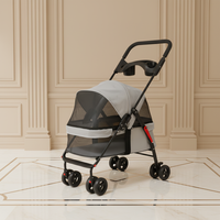 Poussette pliable pour chien de luxe, légère, pour une utilisation en extérieur et en voyage