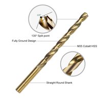 Jeu de forets hélicoïdaux HSS Cobalt 5% DIN338 Vulcan Industry, type universel (UDL) pour l'acier dur et l'acier inoxydable