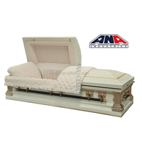 Ataúd de cobre sólido de estilo americano personalizado de varios colores de alta calidad ANA