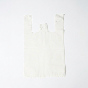 Bolsa de Camiseta con Refuerzo Lateral Reciclable de LDPE con Asa Tipo Chaleco para Uso Comercial y de Supermercado - Product Image 1