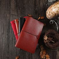 Carnet de voyage INS A6 en cuir vintage rétro pour écrire, prendre des notes, organiser son agenda, stockage, carnet rechargeable