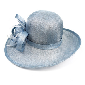 Chapeaux d'église en peluche sinamay pour femmes en gros Chapeaux derby pour fête, affaires, plage, utilisation en extérieur-Tour de tête réglable - Product Image 1