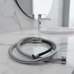 DIJIE Fábrica Reforzar Cromo Electrochapa 304 Acero Inoxidable Alta Densidad Delicada Manguera de Ducha a Prueba de Explosiones - Product Image 2