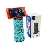 Logotipo de impresión Impermeable al aire libre Bluetooth Subwoofer portátil Mini música Altavoz inalámbrico con soporte para teléfono
