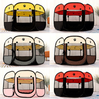 Parc pour animaux de compagnie octogonal pliable, intérieur, souple, de luxe, pour chiots, chats et chiens, idéal pour le voyage, le camping, comme niche, enclos de jeu, tente ou espace de mise à la portée