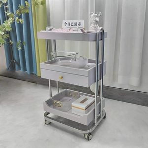 Internet celebrity modern luxury beauty salon highend floor-standing mobile three-layer beauty cart simple multi-level <b>tool</b> cart - Product Image 6