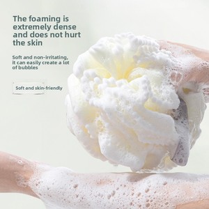 Soft Flower Bath Ball with Large Bubbles <b>Scrubbing</b> PE Material Zenidoo Brand for Men Women - Product Image 4