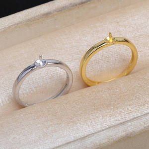 Wenchi S925 Argent DIY Support d'accessoires perles Anneau ouvert Design simple et polyvalent Taille 8-10 Composants de bijoux - 16752 - Product Image 3