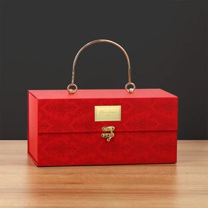 Caja de Regalo de Lujo al por Mayor, Diseño de Carpeta, Caja de Regalo de Lujo con Estampado en Bronce y Asa de Cinta - Product Image 5