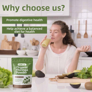 Poudre de <span class=keywords><strong>Moringa</strong></span> Biologique OEM, Poudre de Feuilles de <span class=keywords><strong>Moringa</strong></span> Oleifera Biologique, Riche en Antioxydants, Vitamine Immunitaire, Favorise la Santé Digestive - Product Image 4